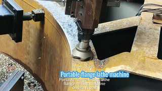 Máquina portátil de facear flanges para fresagem de flanges e reparos no local.