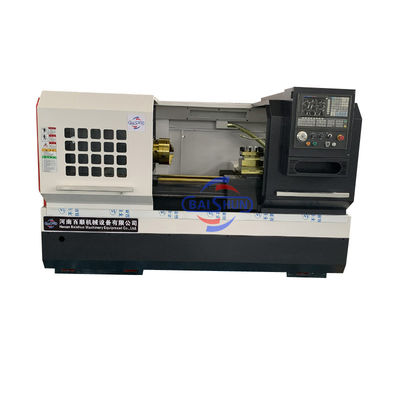Máquina de torno CNC horizontal de cama plana Processamento automático de metais