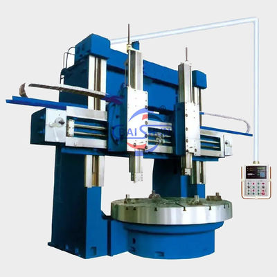 Novo projeto de torno manual de trabalho pesado de metal de coluna dupla, torno de torneamento vertical