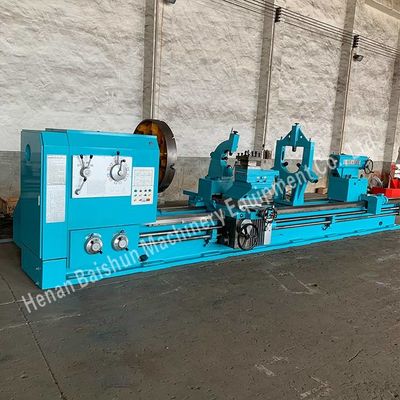 Máquina de torno de metal horizontal caixa de engrenagens de grande diâmetro DRO de carga pesada