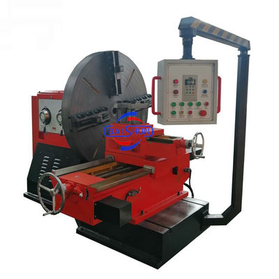 Torno horizontal manual de fácil operação Torno grande voltado para o molde de pneus