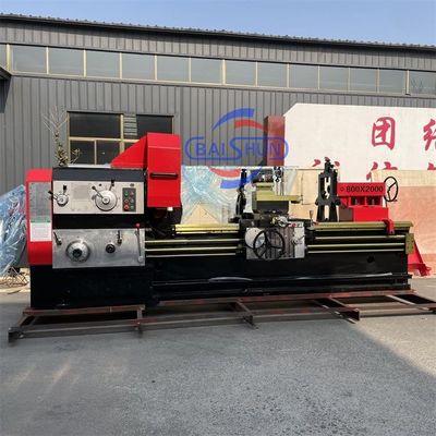 Máquina de torno de metal horizontal de balanço de alta precisão Torno de metal de carga pesada