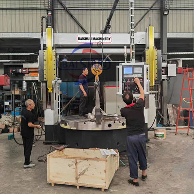 Máquina de torno de roda de CNC vertical de dupla coluna / sistema de controle Fanuc / Siemens