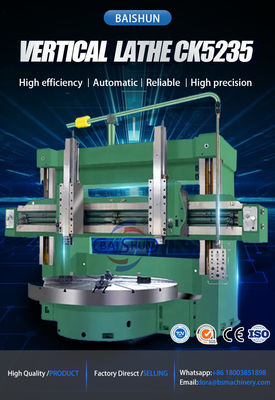 Máquina de torno vertical CNC de trabalho pesado com giro de grande diâmetro e espinha gêmea para peças de energia eólica