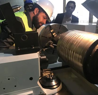 Máquina de torneamento de rolos de CNC, máquina de torneamento de rolos de CNC, máquina de corte de rolos de CNC, máquina ISO aprovada