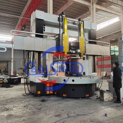 Torno Vertical CNC Industrial para Torneamento de Grande Diâmetro com Eixo C e Estrutura de Coluna Dupla