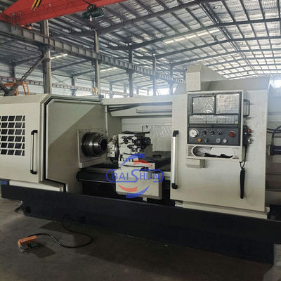 Large Diâmetro QK1325 Duplo Chuck 2 eixos CNC Flat Bed tubo de roscas torno