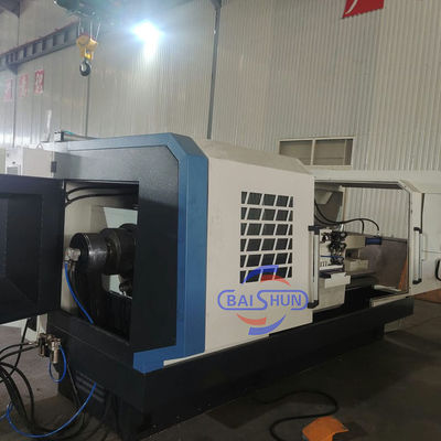 QK1325 Smart Automatic Horizontal Flat Bed CNC Duplo Chuck Pipe Threading Torneia