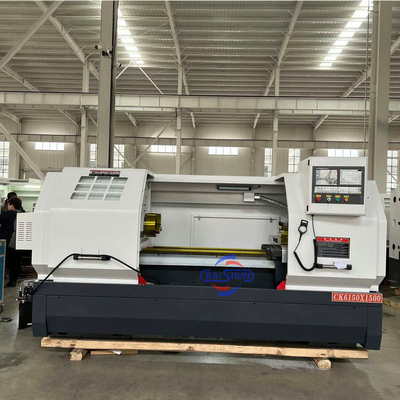Torno CNC Horizontal CK6150 de Bancada Plana de Alta Precisão