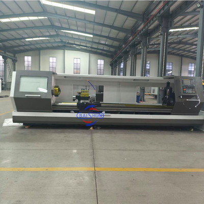 Máquina de torno CNC horizontal de tipo plano para trabalho de metais